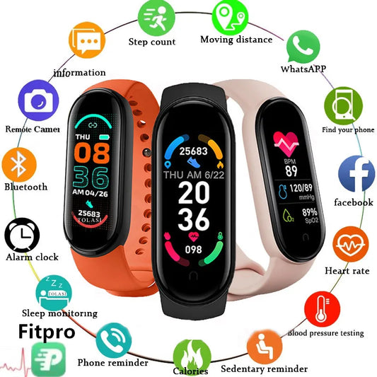 FitFanatic Smart Watch Men Women Fitness Smart Bracelet