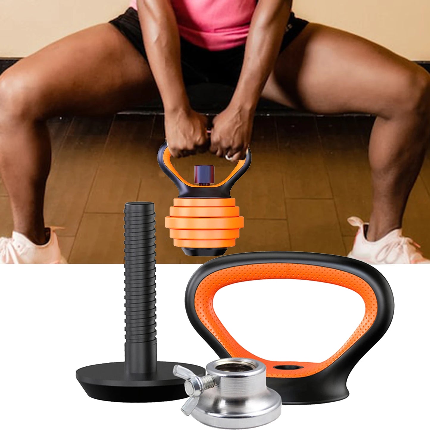 FitFanatic Adjustable Kettlebell Handle Multifunctional
