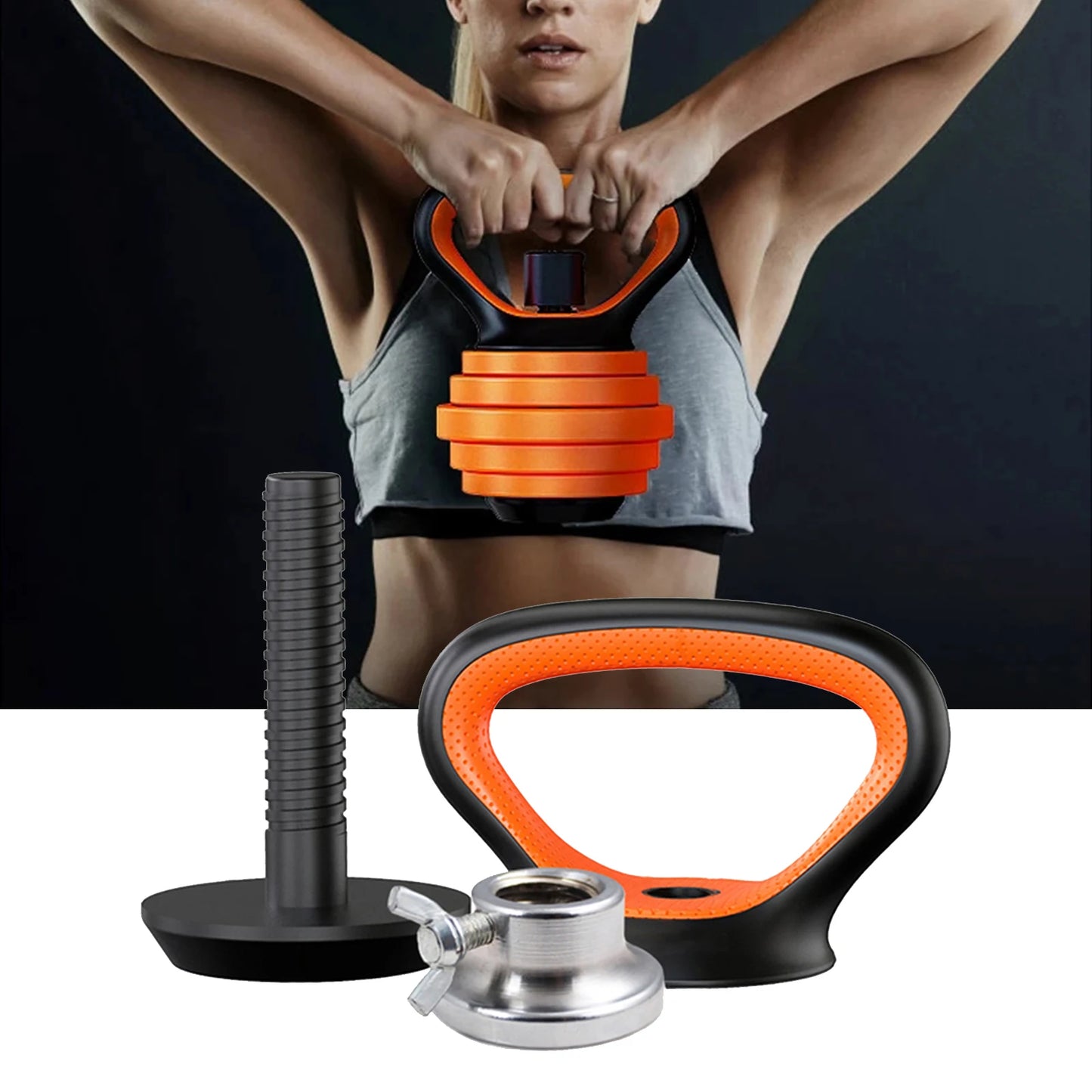 FitFanatic Adjustable Kettlebell Handle Multifunctional