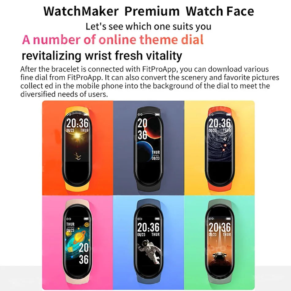 FitFanatic Smart Watch Men Women Fitness Smart Bracelet