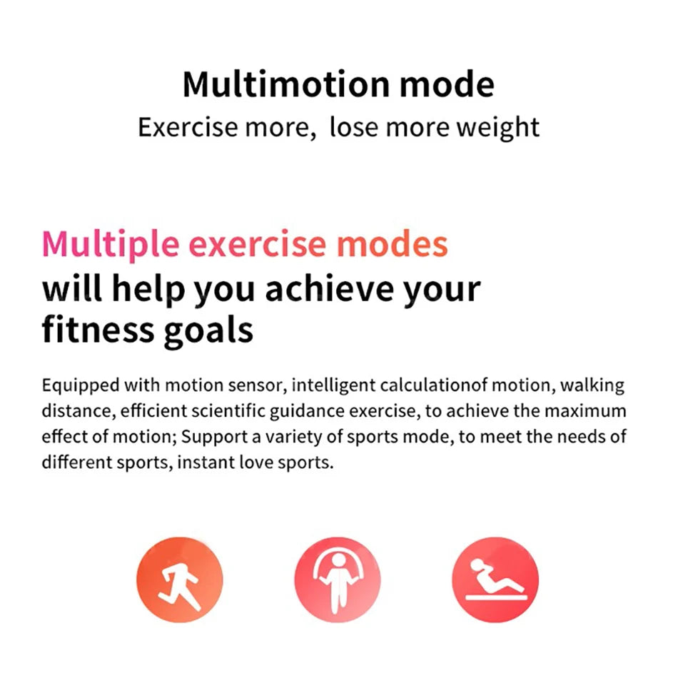 FitFanatic Smart Watch Men Women Fitness Smart Bracelet
