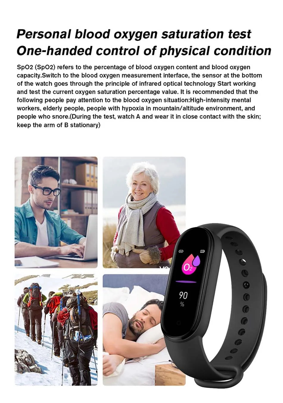 FitFanatic Smart Watch Men Women Fitness Smart Bracelet